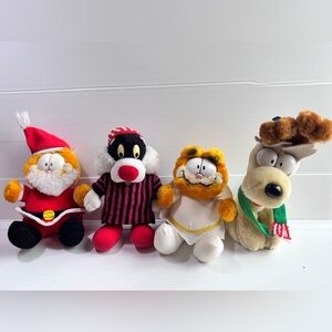 Vintage 1980s Garfield McDonalds Plush Toy Set